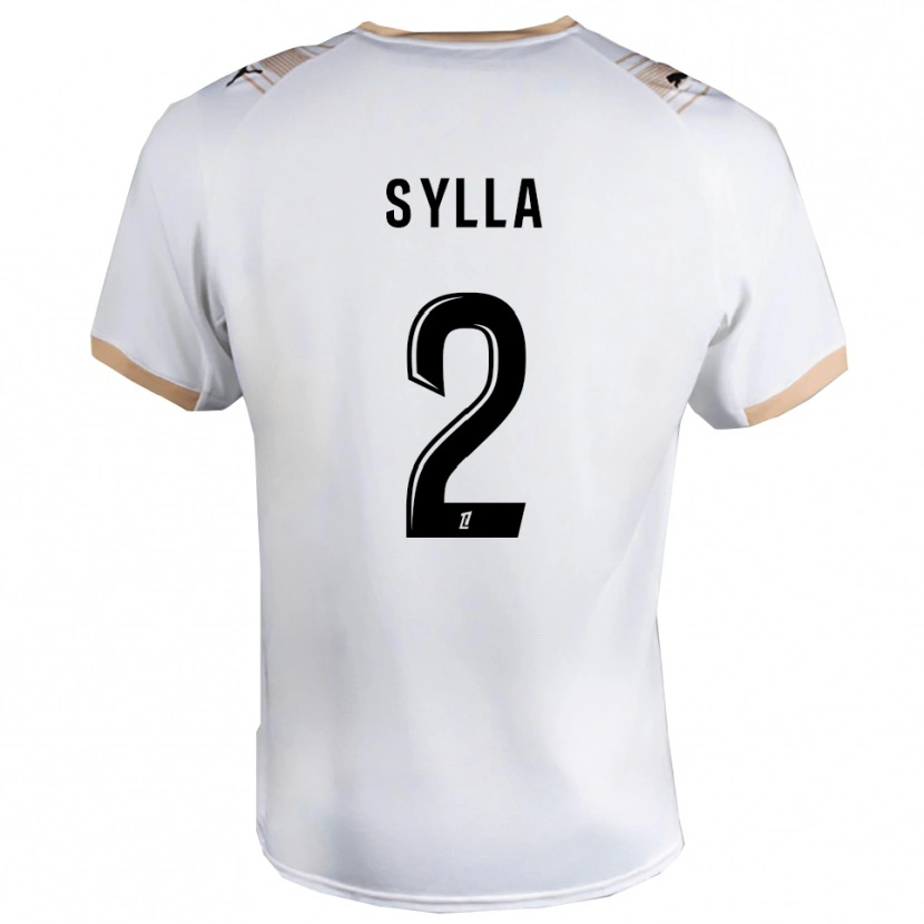 Danxen Kinderen Mohamed Sylla #2 Wit Zwart Uitshirt Uittenue 2025/26 T-Shirt