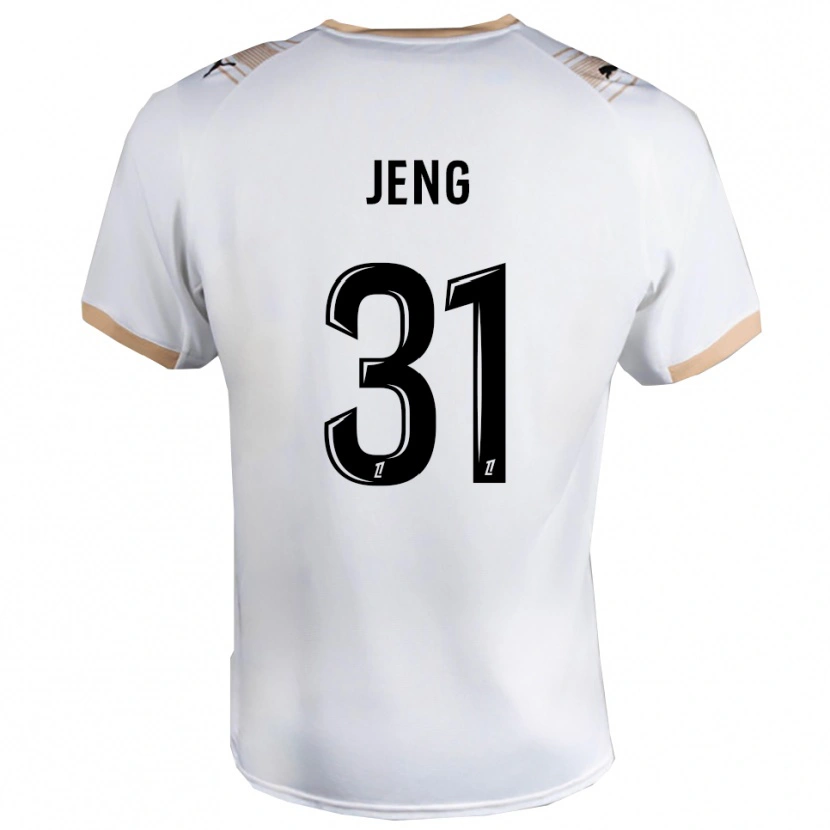 Danxen Kinderen Malcolm Jeng #31 Wit Zwart Uitshirt Uittenue 2025/26 T-Shirt