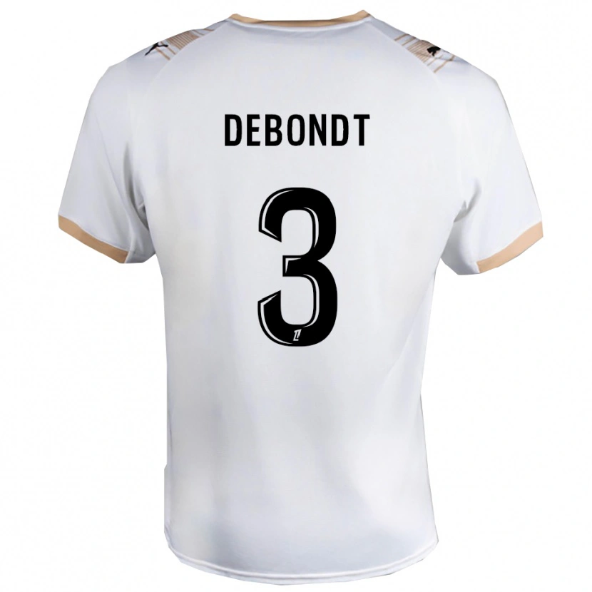 Danxen Kinderen Maël Debondt #3 Wit Zwart Uitshirt Uittenue 2025/26 T-Shirt