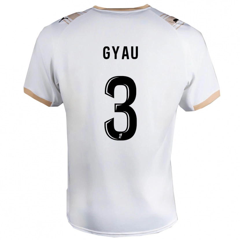Danxen Kinderen Mia Gyau #3 Wit Zwart Uitshirt Uittenue 2025/26 T-Shirt