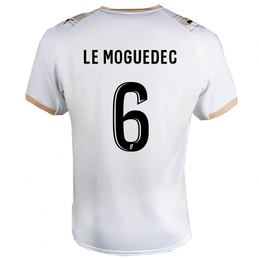 Danxen Kinderen Anaële Le Moguédec #6 Wit Zwart Uitshirt Uittenue 2025/26 T-Shirt