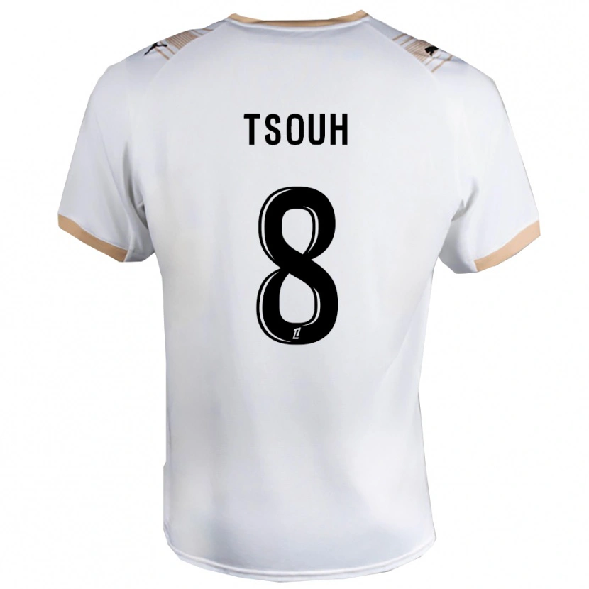 Danxen Kinderen Justin Tsouh #8 Wit Zwart Uitshirt Uittenue 2025/26 T-Shirt