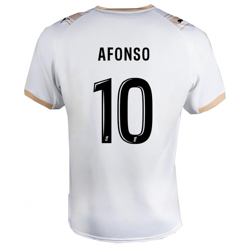Danxen Kinderen Flavio Afonso #10 Wit Zwart Uitshirt Uittenue 2025/26 T-Shirt