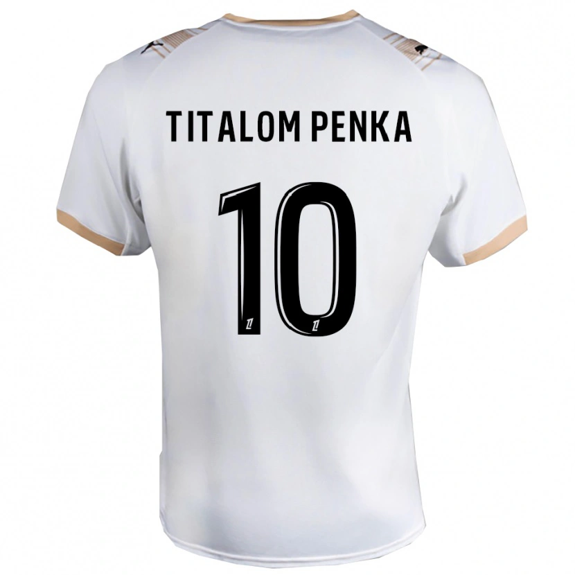 Danxen Kinderen Mathéo Titalom Penka #10 Wit Zwart Uitshirt Uittenue 2025/26 T-Shirt