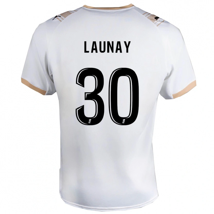 Danxen Kinderen Elisa Launay #30 Wit Zwart Uitshirt Uittenue 2025/26 T-Shirt