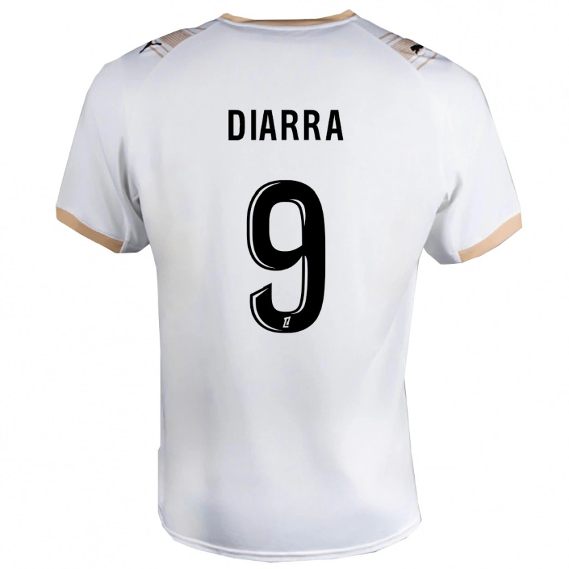 Danxen Kinderen Thiemoko Diarra #9 Wit Zwart Uitshirt Uittenue 2025/26 T-Shirt