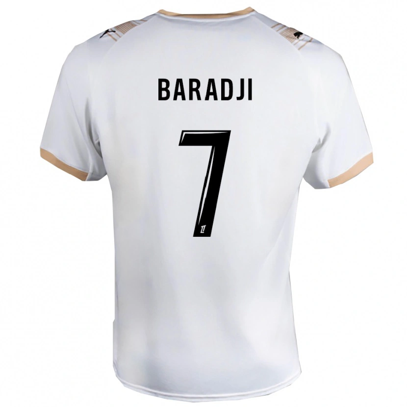 Danxen Kinderen Adama Baradji #7 Wit Zwart Uitshirt Uittenue 2025/26 T-Shirt