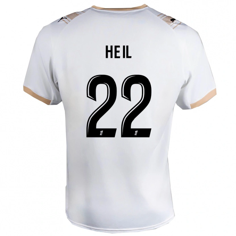 Danxen Kinderen Manon Heil #22 Wit Zwart Uitshirt Uittenue 2025/26 T-Shirt