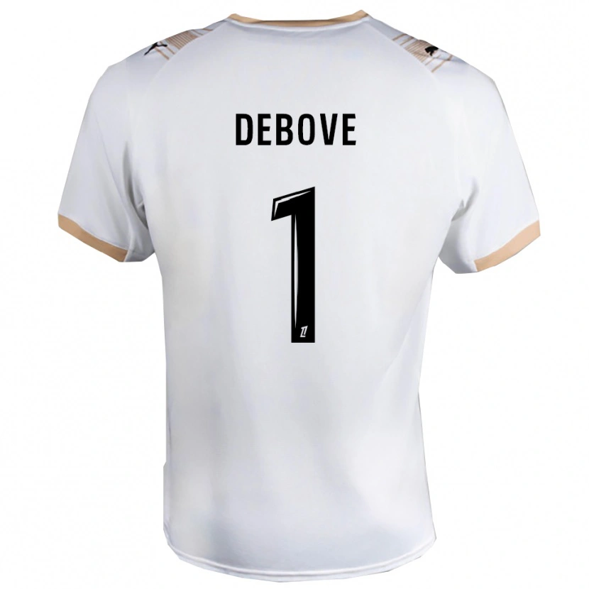 Danxen Kinderen Maxime Debove #1 Wit Zwart Uitshirt Uittenue 2025/26 T-Shirt