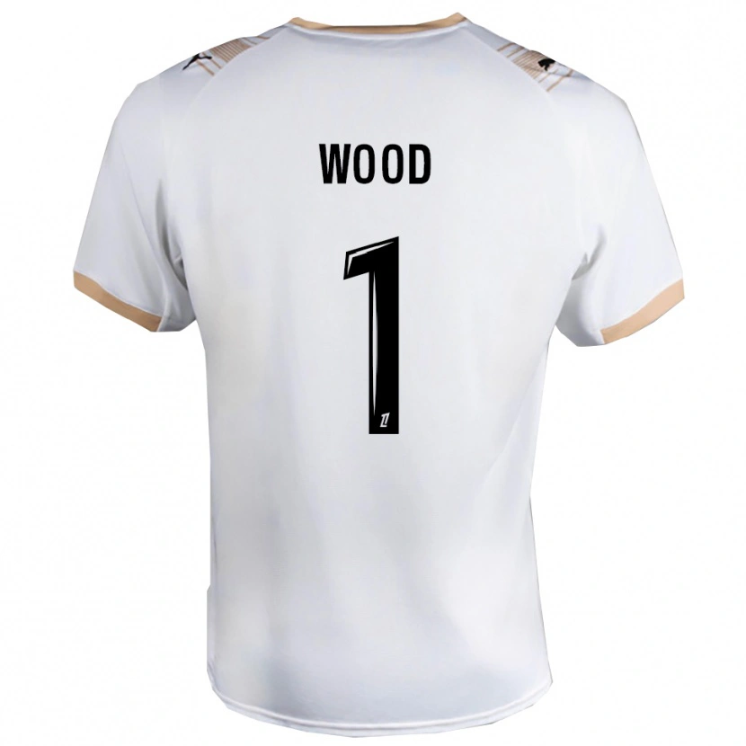 Danxen Kinderen Mackenzie Wood #1 Wit Zwart Uitshirt Uittenue 2025/26 T-Shirt