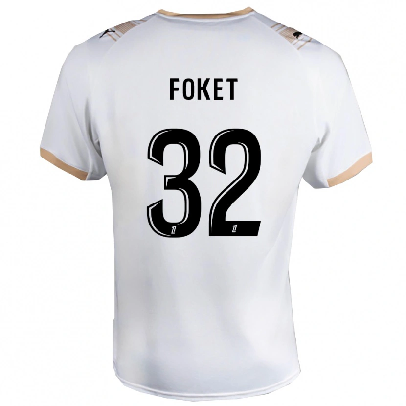 Danxen Kinderen Thomas Foket #32 Wit Zwart Uitshirt Uittenue 2025/26 T-Shirt