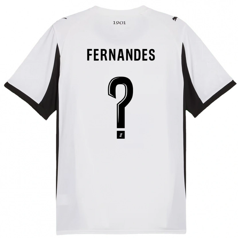 Danxen Kinderen Alexis Fernandes #0 Wit Zwart Uitshirt Uittenue 2025/26 T-Shirt