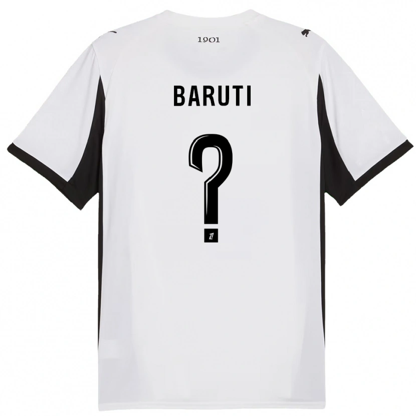 Danxen Kinderen Kelian Baruti #0 Wit Zwart Uitshirt Uittenue 2025/26 T-Shirt