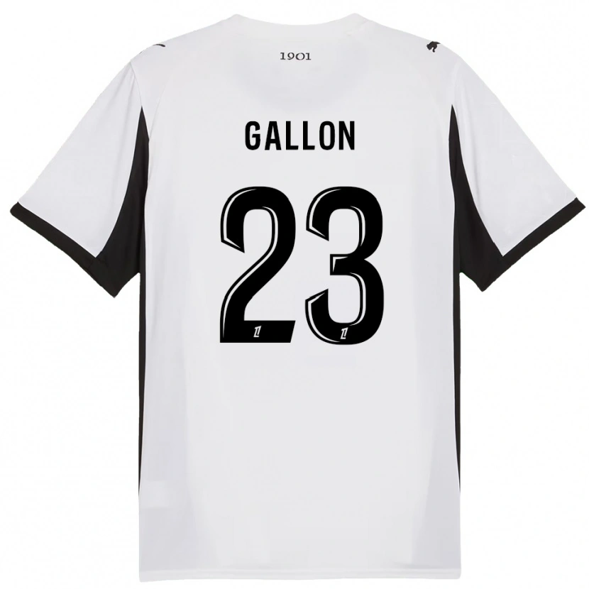Danxen Kinderen Gauthier Gallon #23 Wit Zwart Uitshirt Uittenue 2025/26 T-Shirt