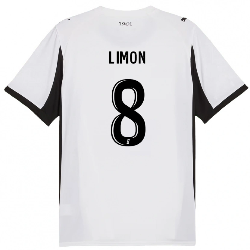 Danxen Kinderen Paolo Limon #8 Wit Zwart Uitshirt Uittenue 2025/26 T-Shirt