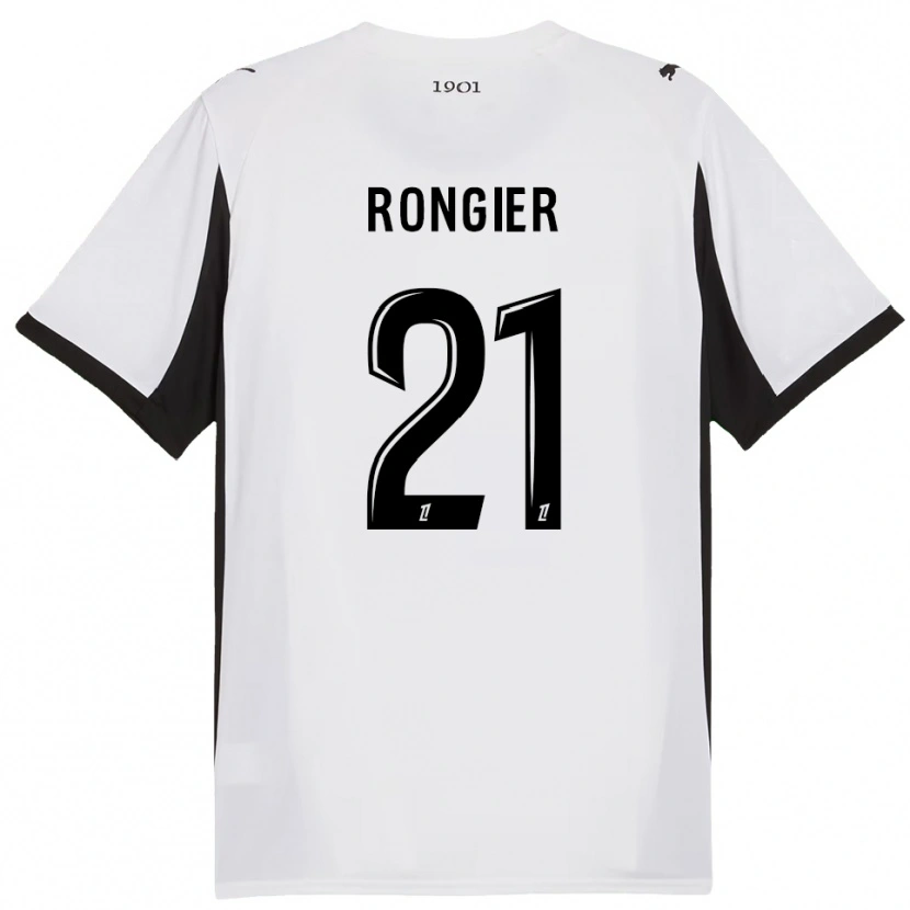 Danxen Kinderen Valentin Rongier #21 Wit Zwart Uitshirt Uittenue 2025/26 T-Shirt
