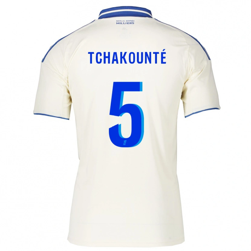 Danxen Kinderen Anaëlle Tchakounté #5 Champagne Blauw Uitshirt Uittenue 2025/26 T-Shirt