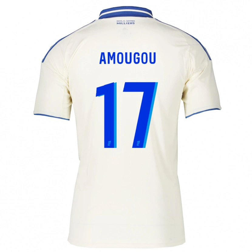 Danxen Kinderen Mathis Amougou #17 Champagne Blauw Uitshirt Uittenue 2025/26 T-Shirt