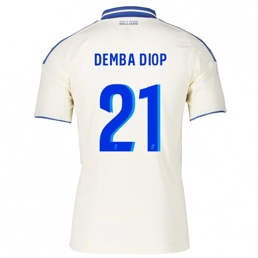 Danxen Kinderen Pape Demba Diop #21 Champagne Blauw Uitshirt Uittenue 2025/26 T-Shirt