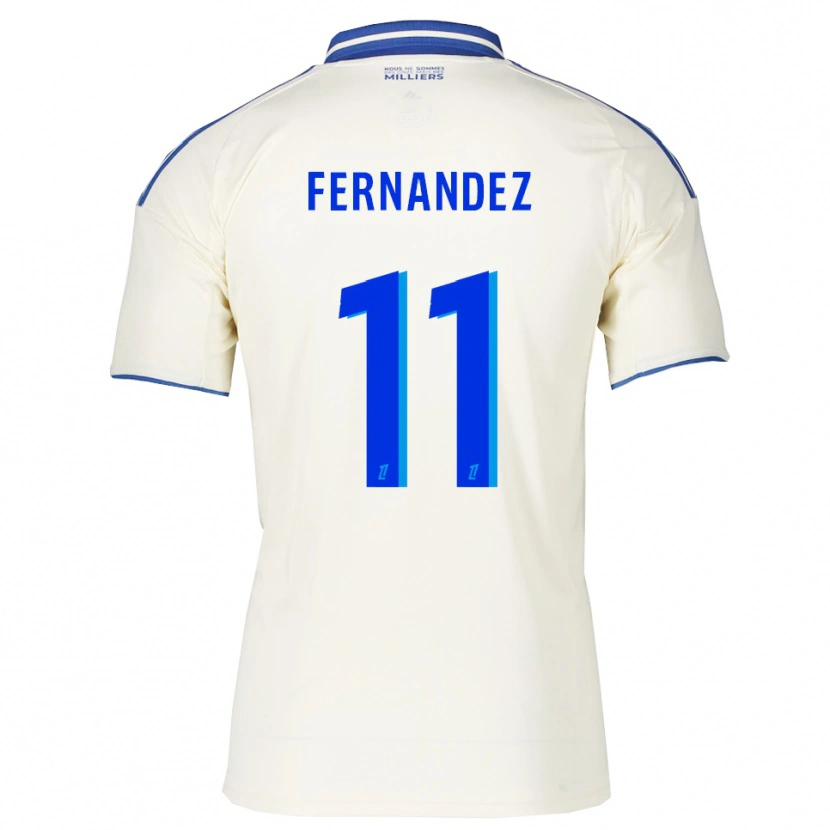 Danxen Kinderen Elies Araar Fernandez #11 Champagne Blauw Uitshirt Uittenue 2025/26 T-Shirt