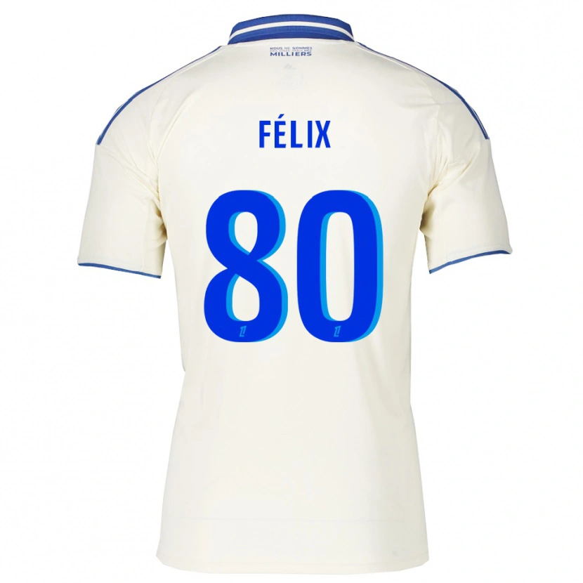 Danxen Kinderen Félix Lemaréchal #80 Champagne Blauw Uitshirt Uittenue 2025/26 T-Shirt