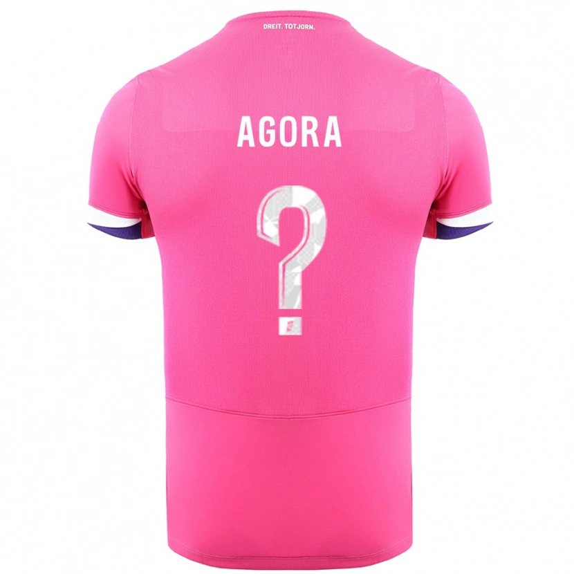 Danxen Kinderen Yannick Agora #0 Roze Wit Uitshirt Uittenue 2025/26 T-Shirt