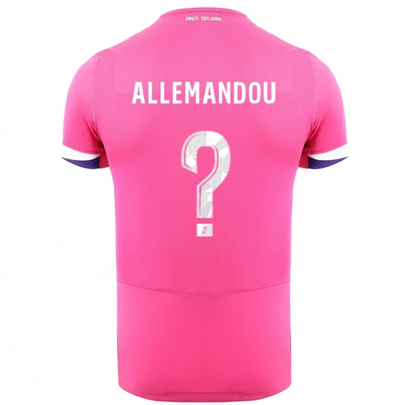 Danxen Kinderen Teddy Allemandou #0 Roze Wit Uitshirt Uittenue 2025/26 T-Shirt