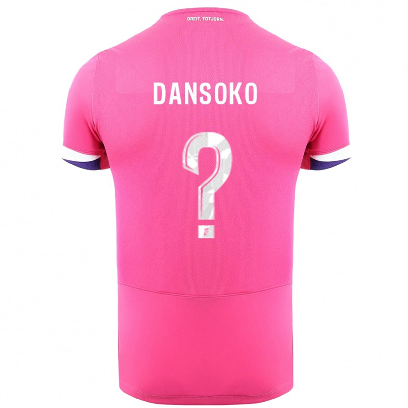 Danxen Kinderen Mohamed Dansoko #0 Roze Wit Uitshirt Uittenue 2025/26 T-Shirt