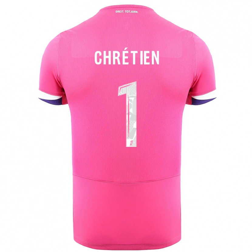 Danxen Kinderen Jean-Pierre Chrétien #1 Roze Wit Uitshirt Uittenue 2025/26 T-Shirt