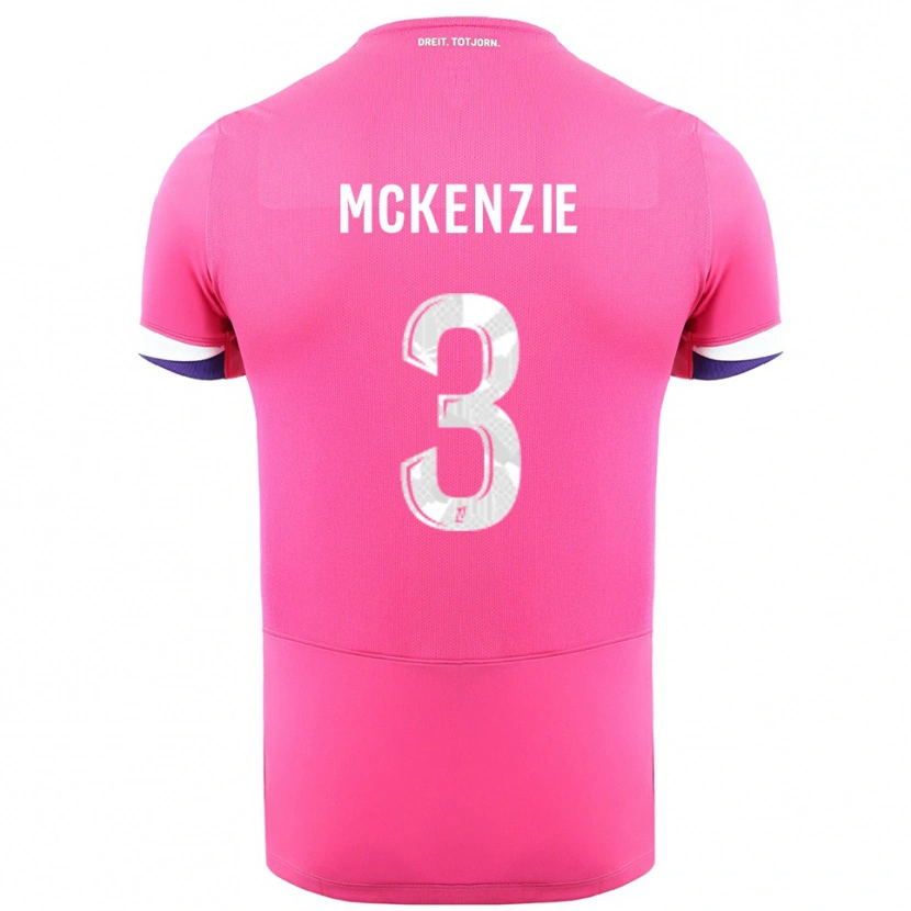 Danxen Kinderen Mark Mckenzie #3 Roze Wit Uitshirt Uittenue 2025/26 T-Shirt