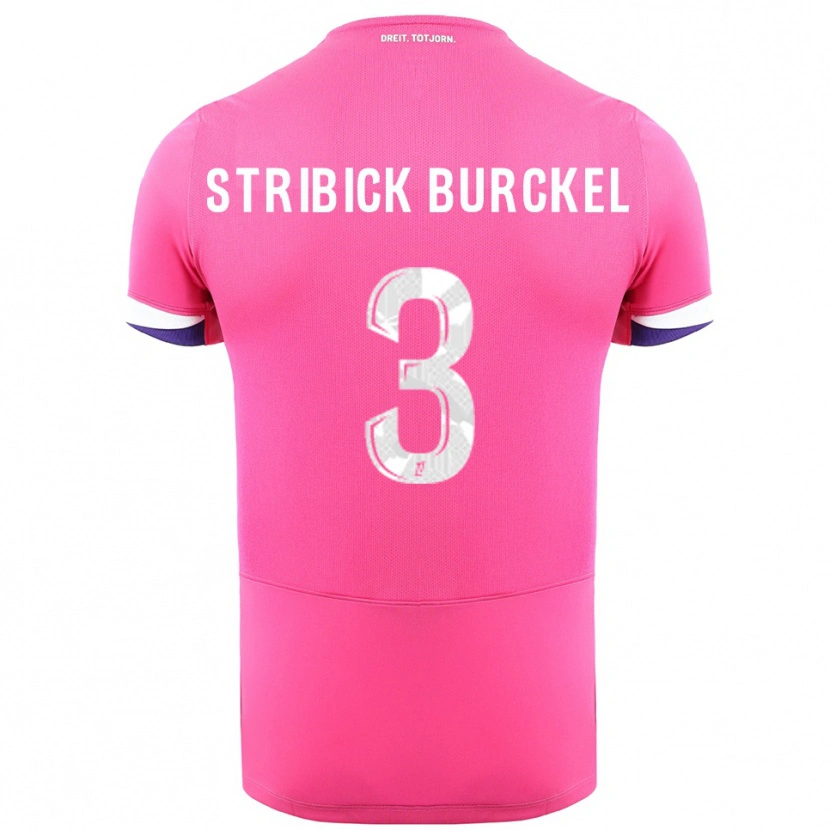 Danxen Kinderen Laetitia Stribick-Burckel #3 Roze Wit Uitshirt Uittenue 2025/26 T-Shirt