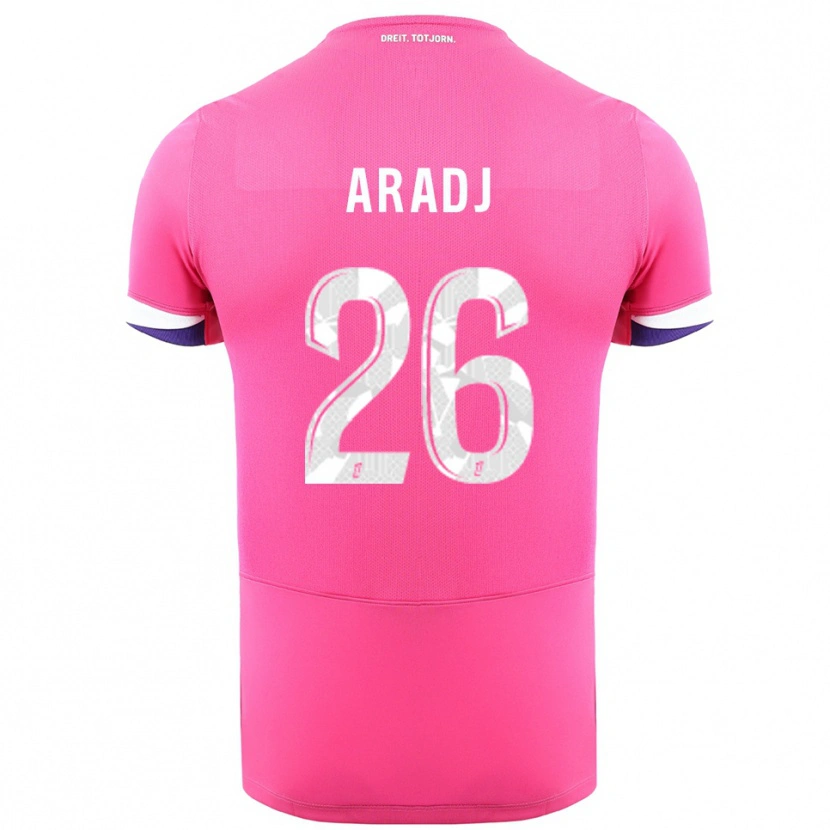 Danxen Kinderen Ylies Aradj #26 Roze Wit Uitshirt Uittenue 2025/26 T-Shirt