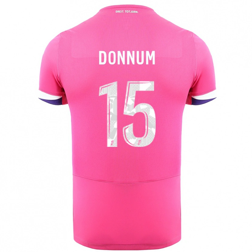 Danxen Kinderen Aron Dønnum #15 Roze Wit Uitshirt Uittenue 2025/26 T-Shirt