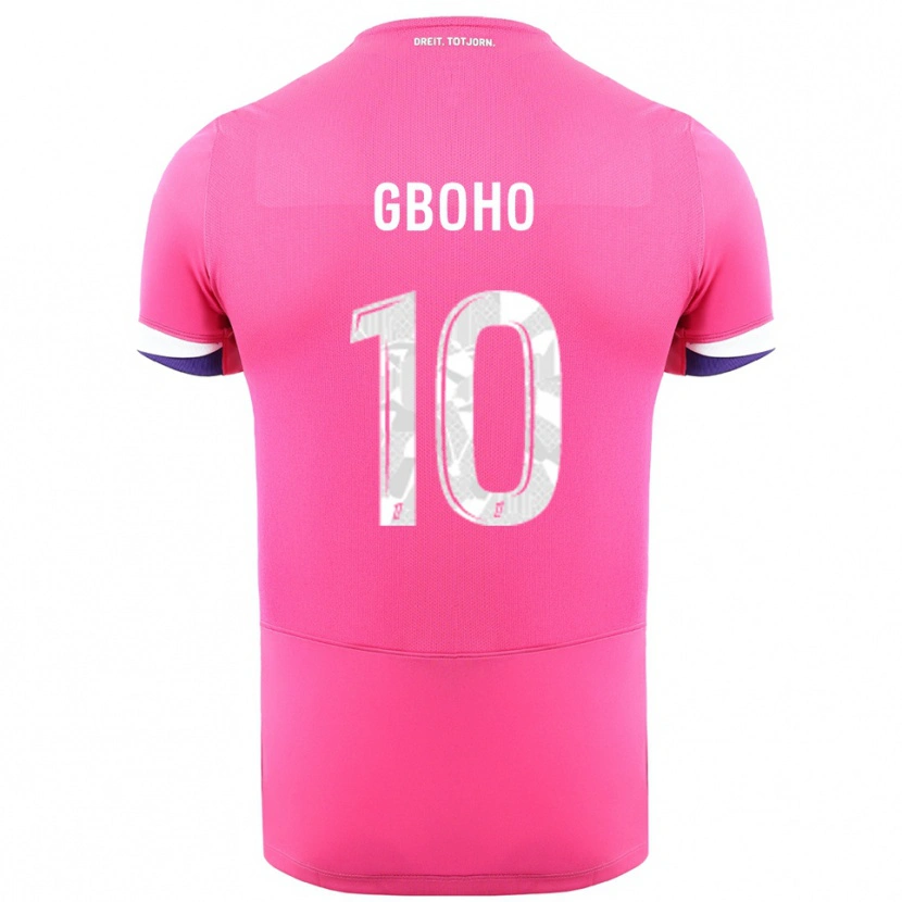 Danxen Kinderen Yann Gboho #10 Roze Wit Uitshirt Uittenue 2025/26 T-Shirt