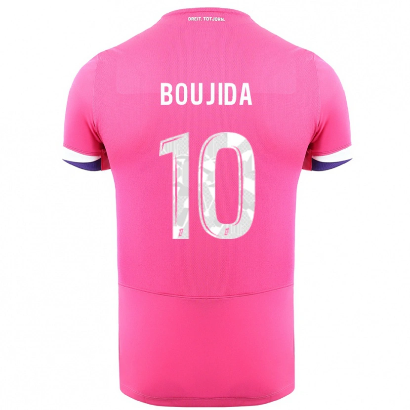 Danxen Kinderen Hamza Boujida #10 Roze Wit Uitshirt Uittenue 2025/26 T-Shirt