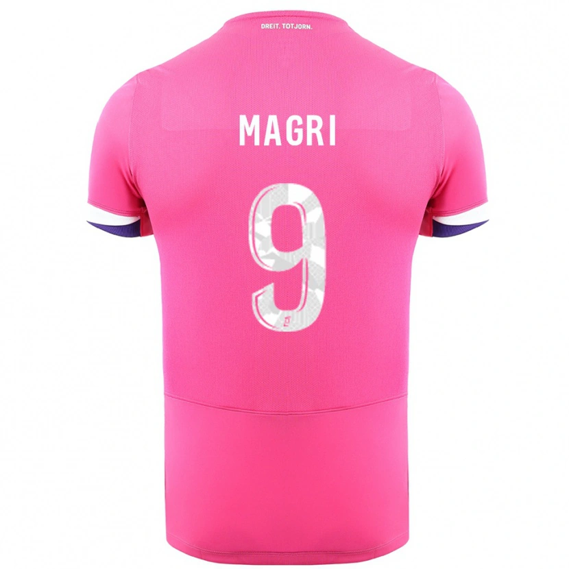 Danxen Kinderen Frank Magri #9 Roze Wit Uitshirt Uittenue 2025/26 T-Shirt