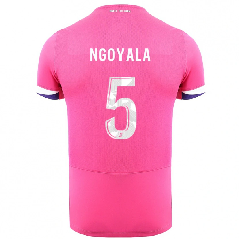 Danxen Kinderen Frédéric Efuele Ngoyala #5 Roze Wit Uitshirt Uittenue 2025/26 T-Shirt