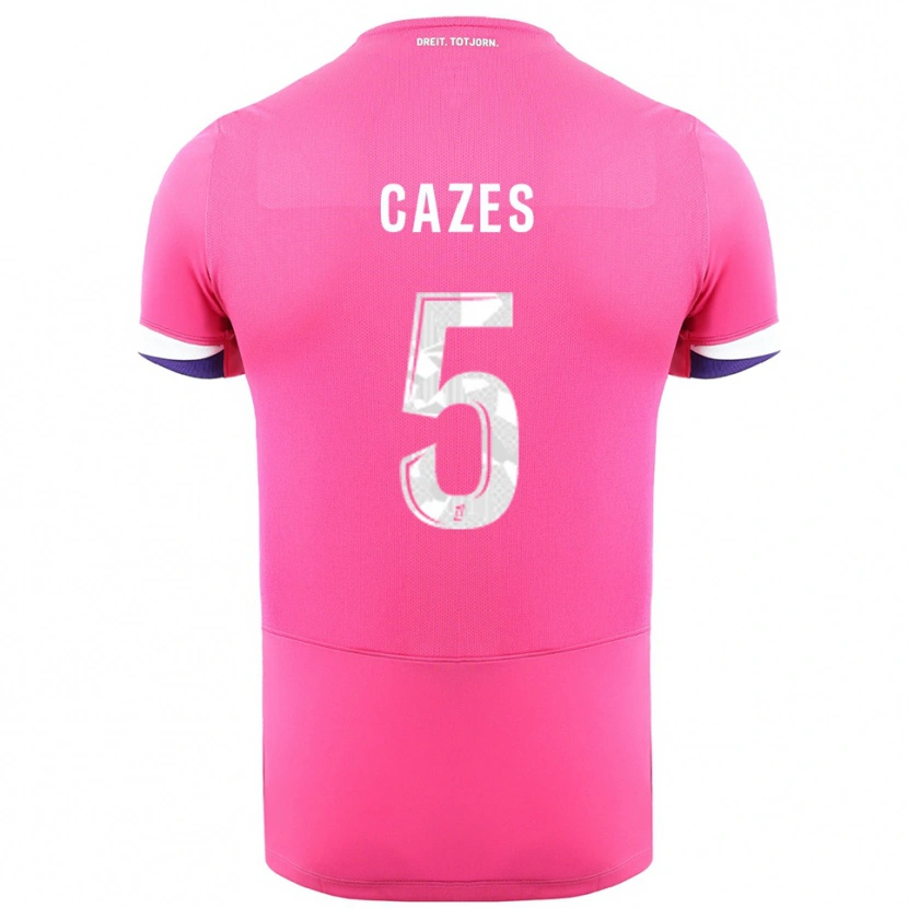 Danxen Kinderen Manon Cazes #5 Roze Wit Uitshirt Uittenue 2025/26 T-Shirt