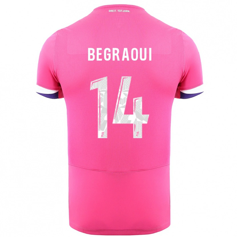 Danxen Kinderen Yanis Begraoui #14 Roze Wit Uitshirt Uittenue 2025/26 T-Shirt