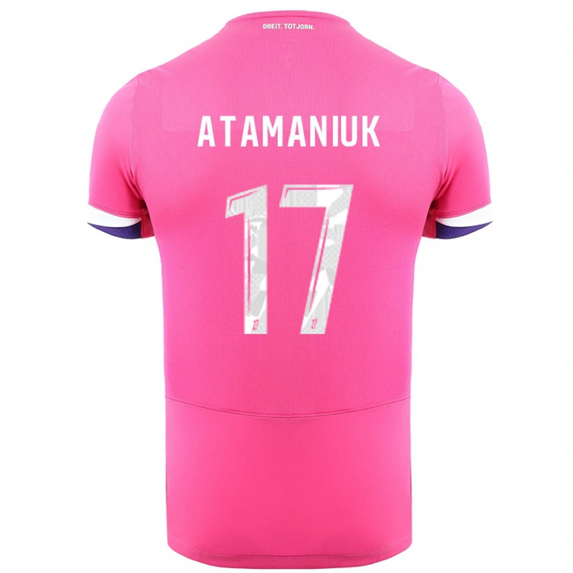 Danxen Kinderen Alexandra Atamaniuk #17 Roze Wit Uitshirt Uittenue 2025/26 T-Shirt