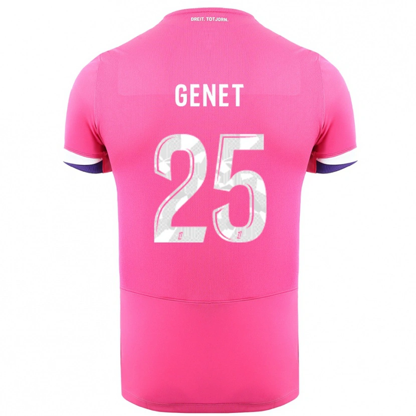 Danxen Kinderen Marine Genet #25 Roze Wit Uitshirt Uittenue 2025/26 T-Shirt