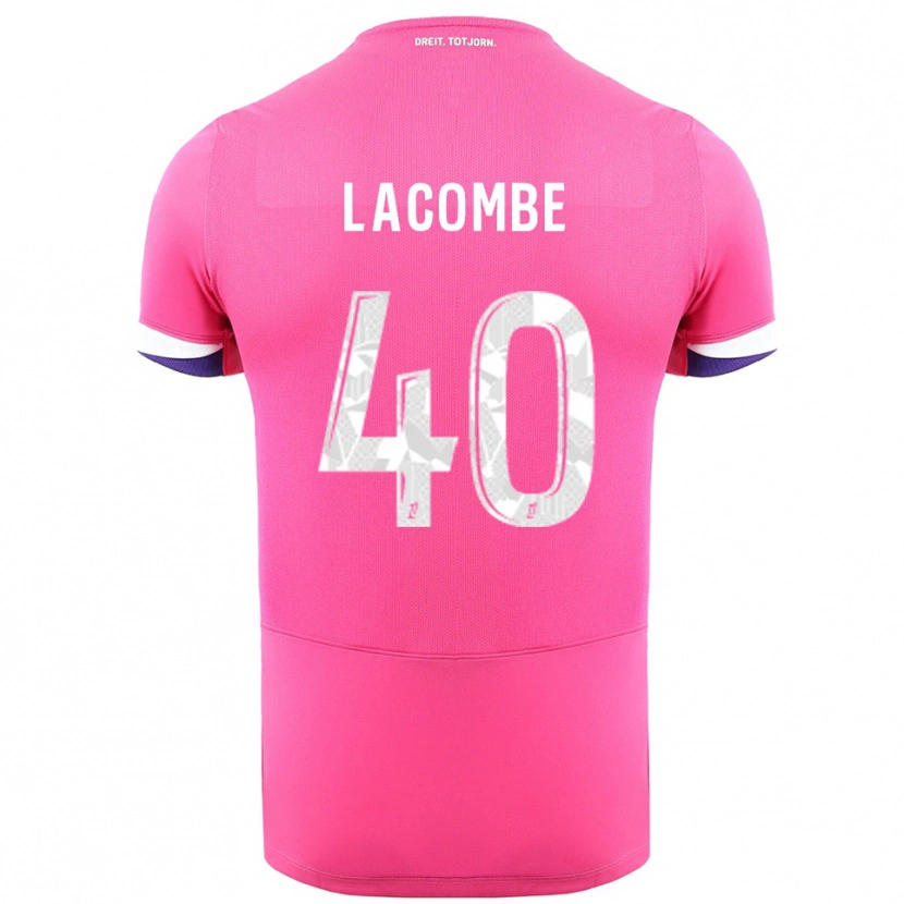Danxen Kinderen Justin Lacombe #40 Roze Wit Uitshirt Uittenue 2025/26 T-Shirt