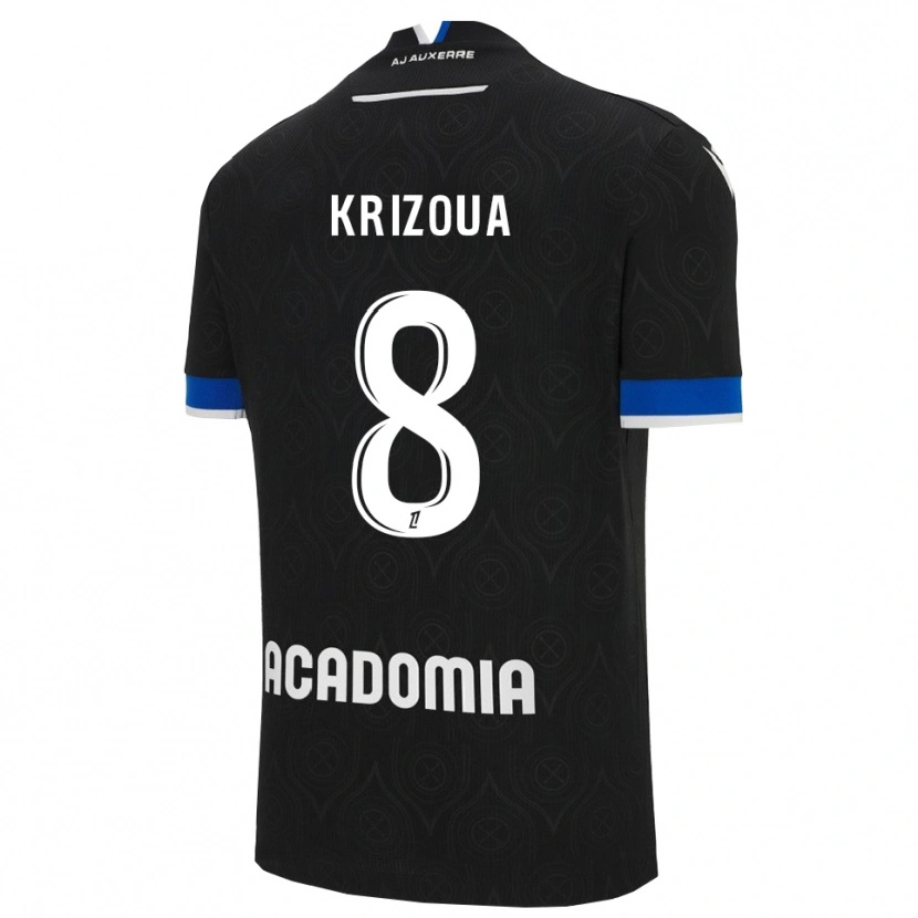 Danxen Kinderen Alvin Krizoua #8 Zwart Wit Uitshirt Uittenue 2025/26 T-Shirt