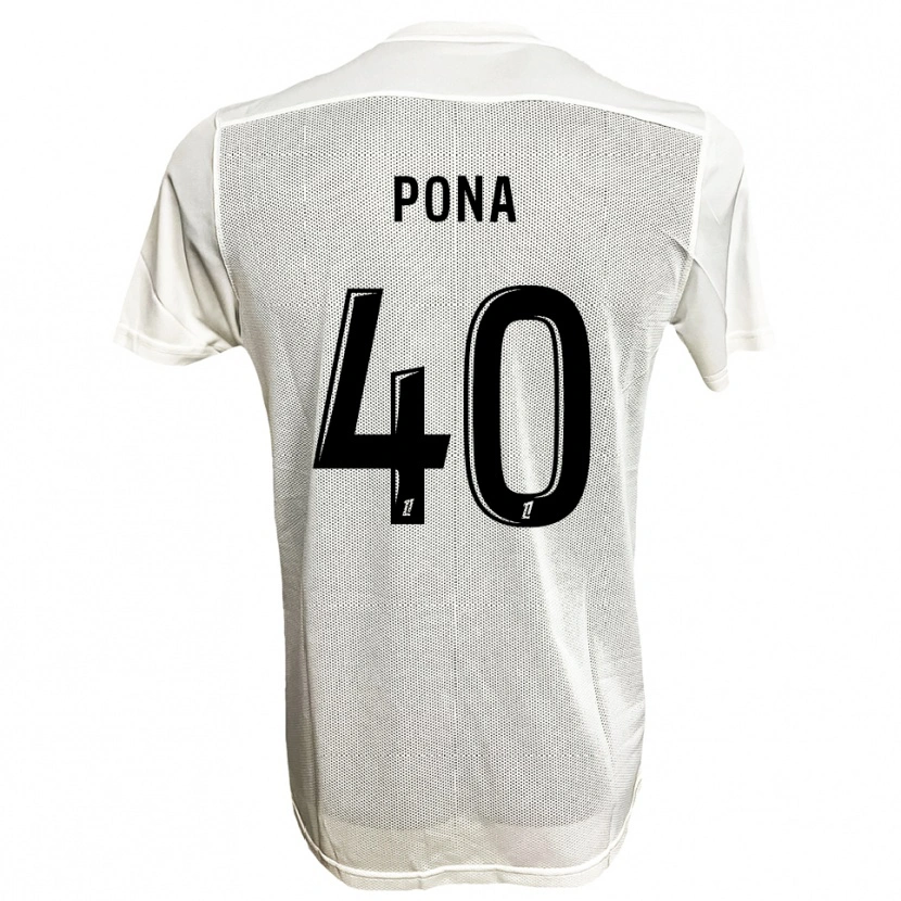 Danxen Kinderen Oumar Pona #40 Zwart Wit Uitshirt Uittenue 2025/26 T-Shirt
