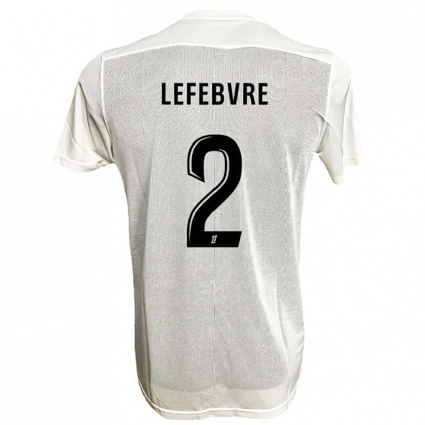 Danxen Kinderen Théo Lefebvre #2 Zwart Wit Uitshirt Uittenue 2025/26 T-Shirt