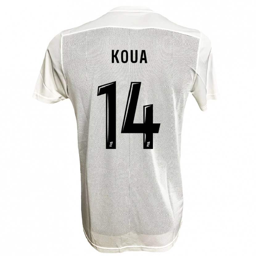 Danxen Kinderen Moran Koua #14 Zwart Wit Uitshirt Uittenue 2025/26 T-Shirt