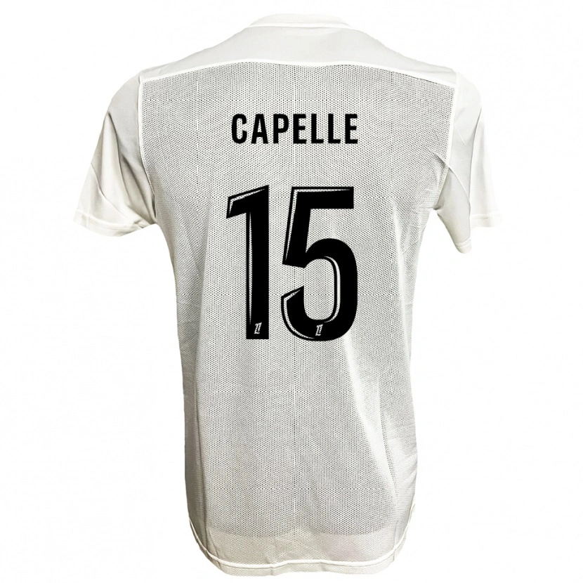 Danxen Kinderen Pierrick Capelle #15 Zwart Wit Uitshirt Uittenue 2025/26 T-Shirt