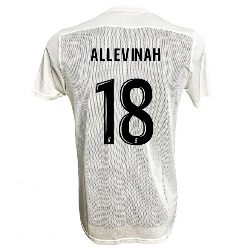 Danxen Kinderen Jim Allevinah #18 Zwart Wit Uitshirt Uittenue 2025/26 T-Shirt