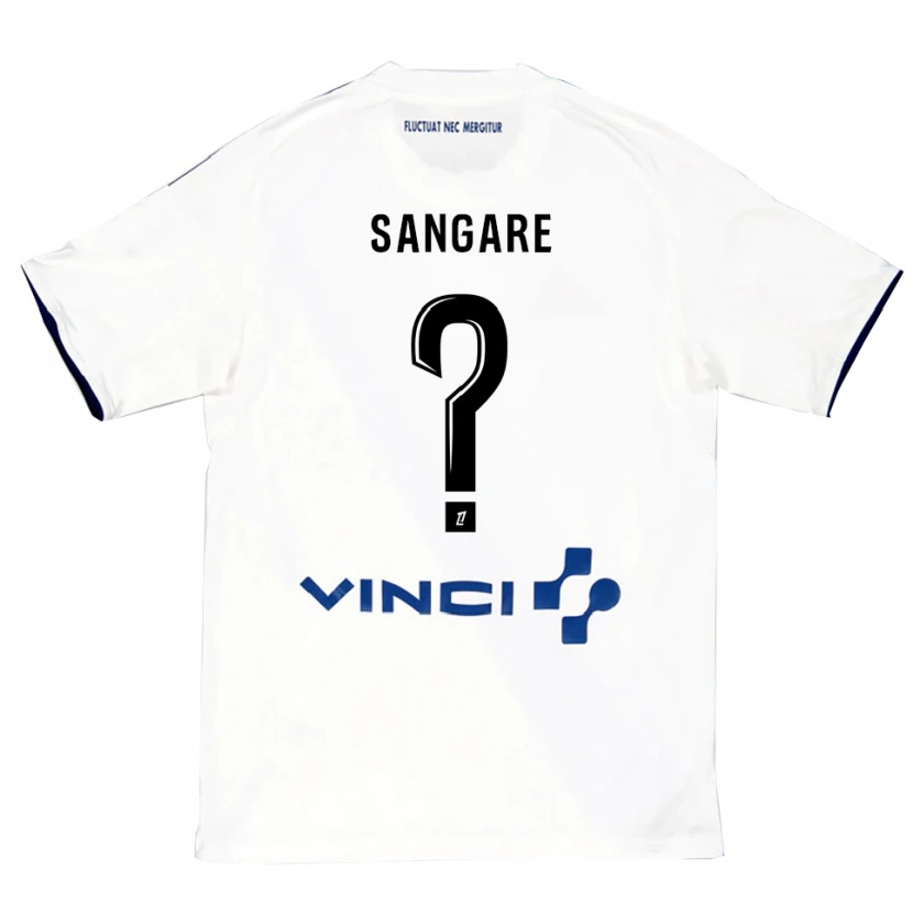 Danxen Kinderen Hawa Sangare #0 Wit Blauw Uitshirt Uittenue 2025/26 T-Shirt