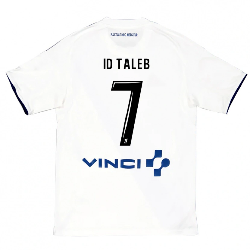 Danxen Kinderen Samy Id Taleb #7 Wit Blauw Uitshirt Uittenue 2025/26 T-Shirt
